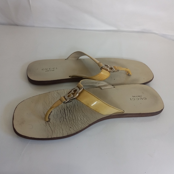 GUCCI VITTELO VERNICE interlocking patent sandals size 8B - Picture 4 of 16